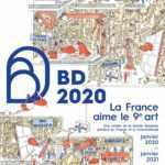 Année de la BD 2020, l'affiche et les parrains avec le festival de Sainte-Enimie retenu comme un des projets nationaux